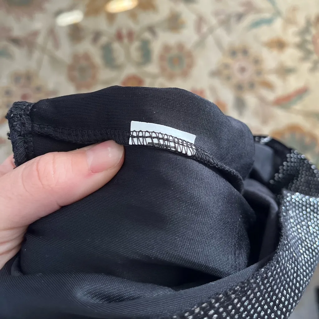 Geometric Patterned Jumpsuit in Blue and Silver - Image 12