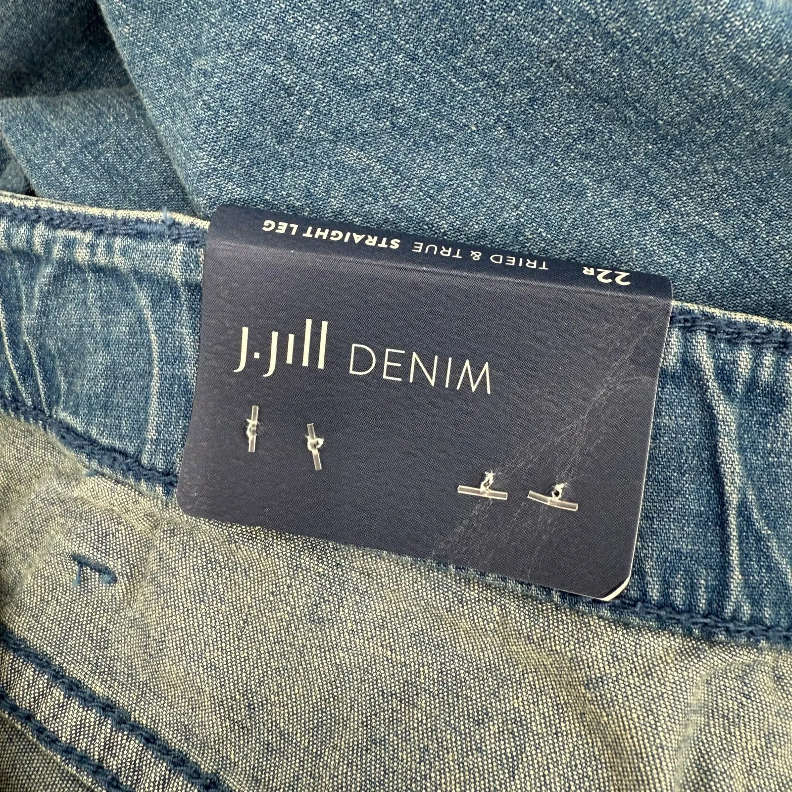 J.JILL Denim Jeans SZ 22R NWT Tried & True Wash Straight Leg Plus Curvy Stretch Blue - Image 9