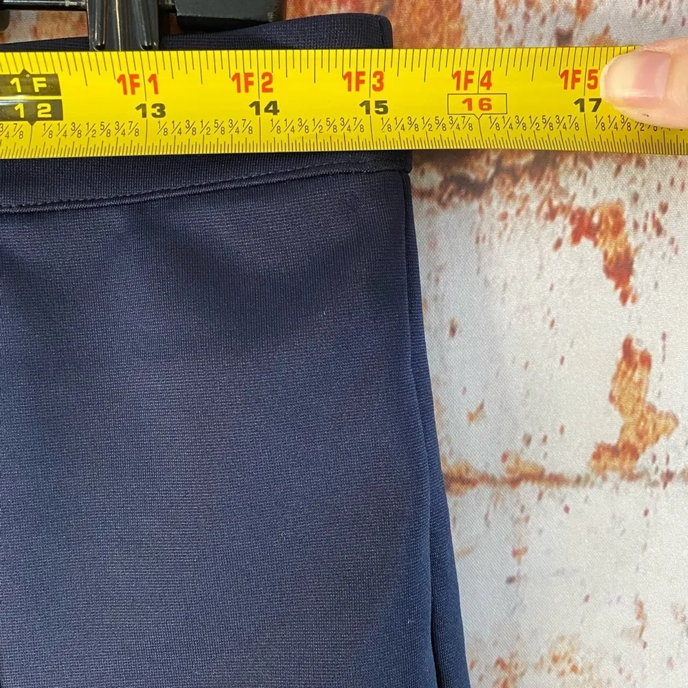 Forever 21 Navy Blue Zip Back High Waist Dress Mini Shorts Large - Image 5