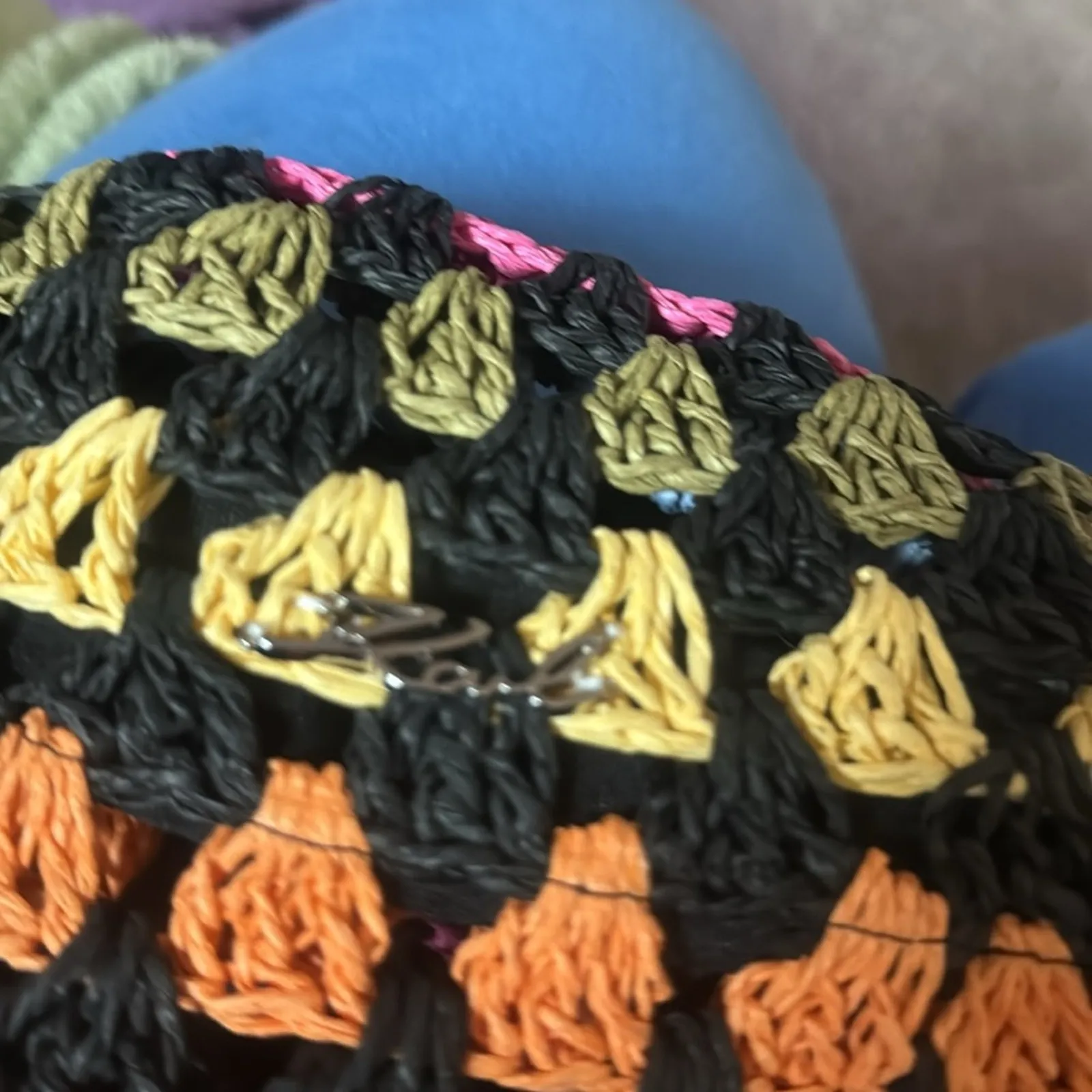 Karl Lagerfeld Paris Women's Kolorful Karl Striped Bucket - Image 3