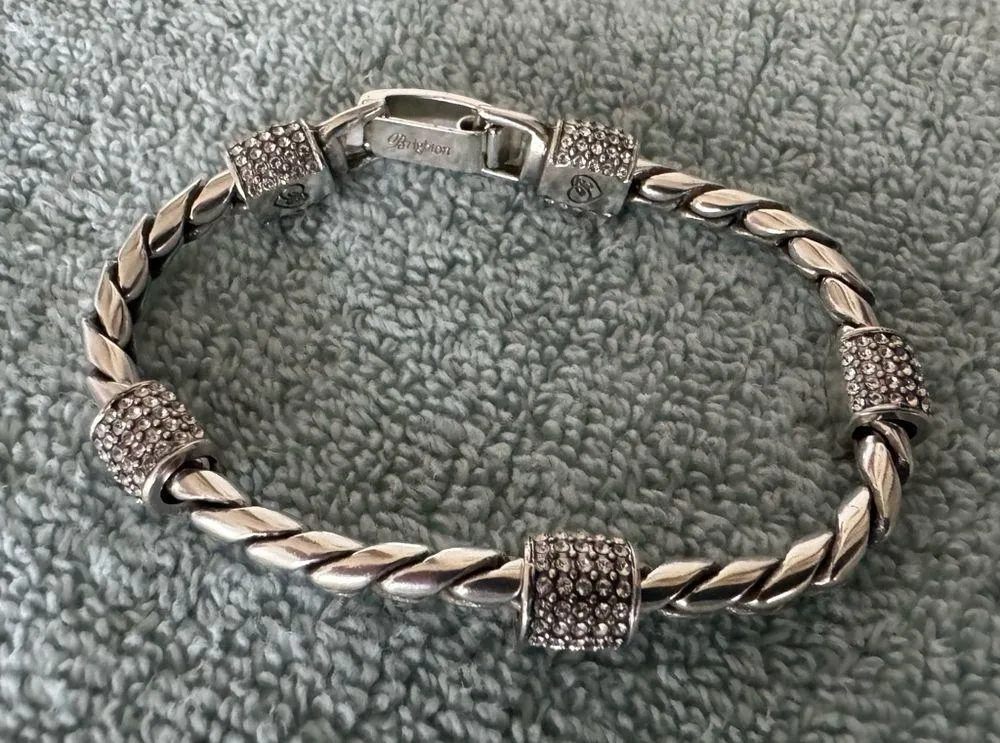 BRIGHTON MERIDIAN BRACELET- SILVER WITH CRYSTALS - Image 4
