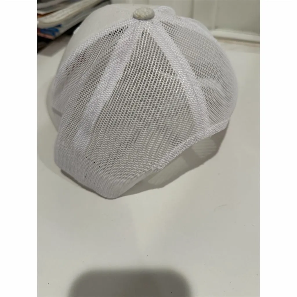 Flexfit Manager Embroidered Trucker Hat White Unisex Snapback Cap - Image 3