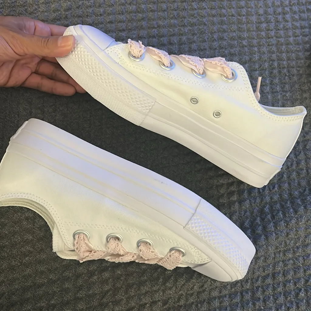 Chuck Taylor All Star Lift Platform Crochet Laces size 8 NEW - Image 8