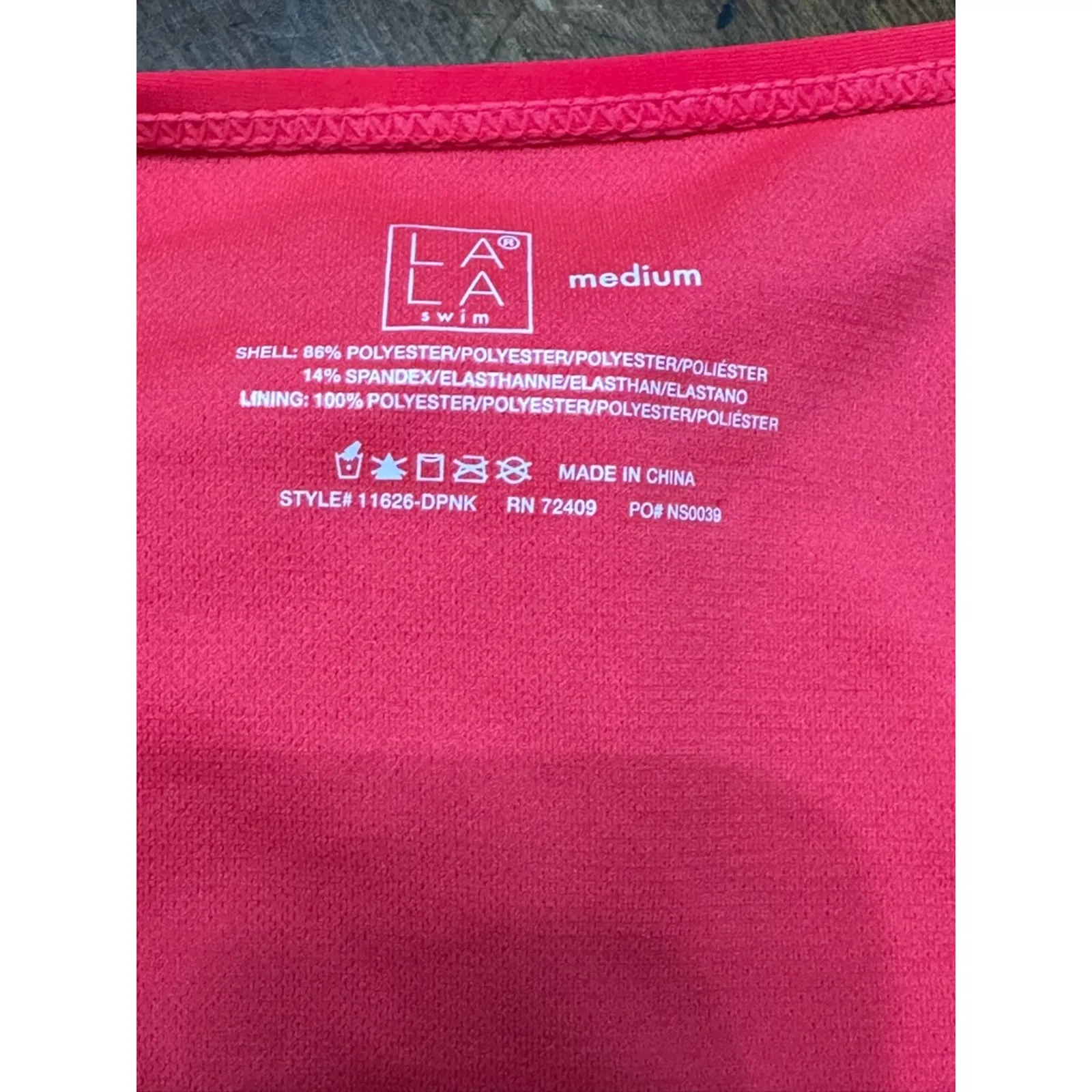 La La Swim Bikini Bottoms Swimwear Stretchable Brazilian Cut Pink Women's M NWOT Size M - Image 7