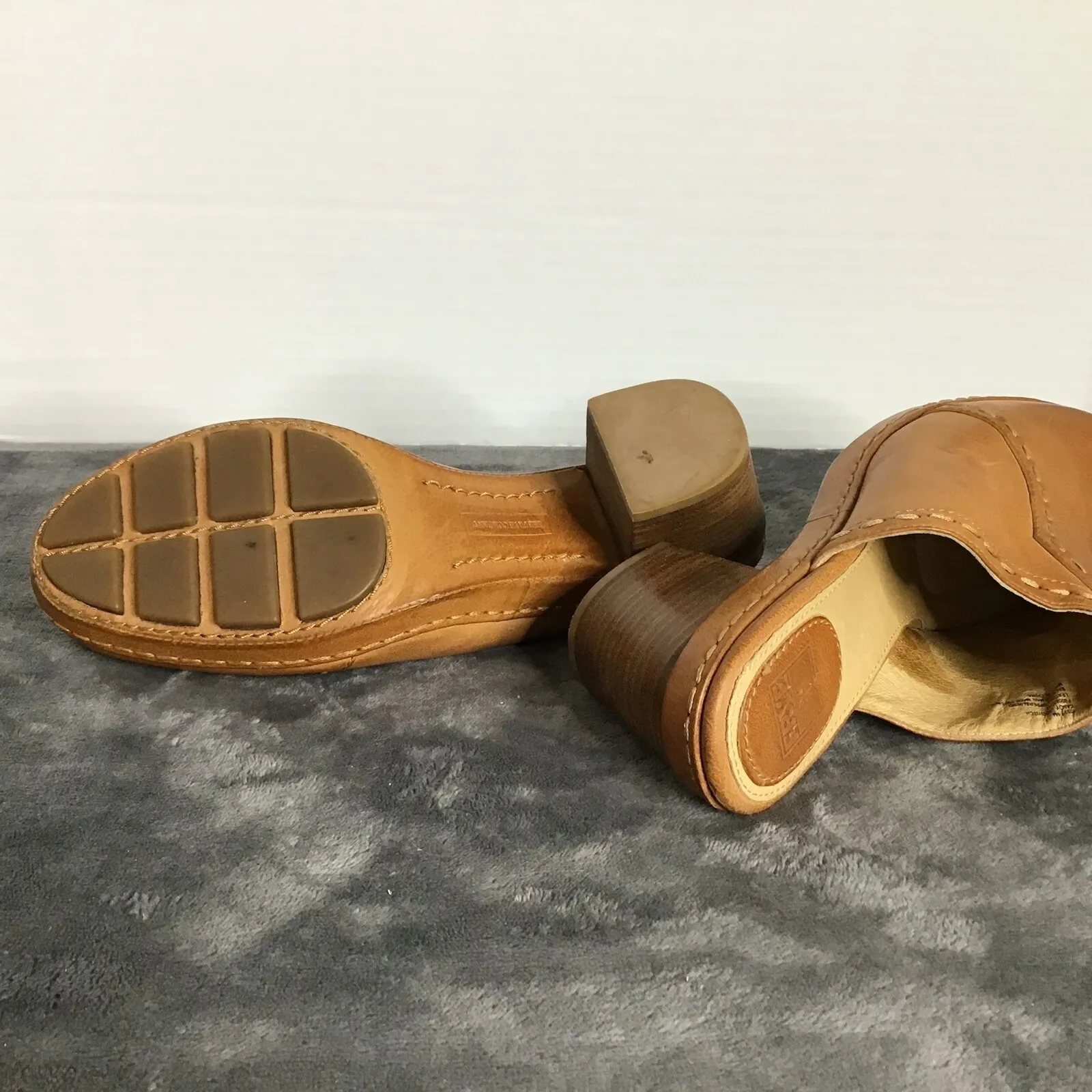 Frye Candy Pickstitch Leather Clogs Size 9M Clunky Heel's‎ Closed Toe - Image 7