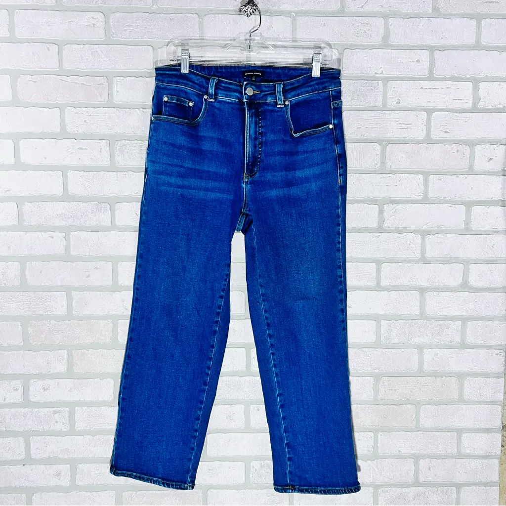 Universal Standard Etta High Rise Straight Leg Jeans in Aged Indigo Wash Size 10 - Image 5