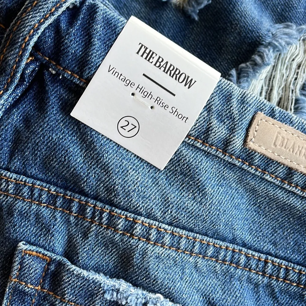 NWT Blank NYC The Barrow High-Rise Distressed Shorts in After Shock - Image 4