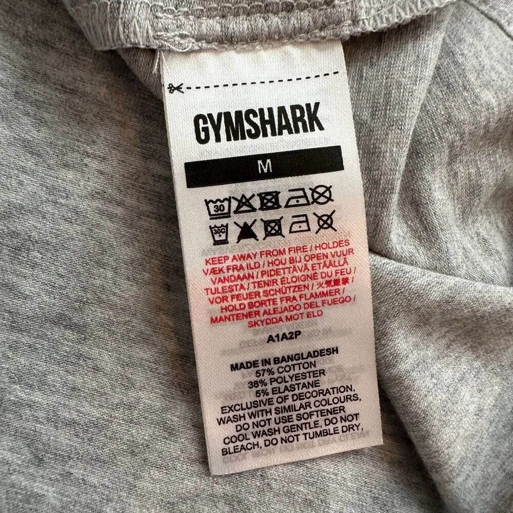Gymshark light heather gray tank top size M - Image 7