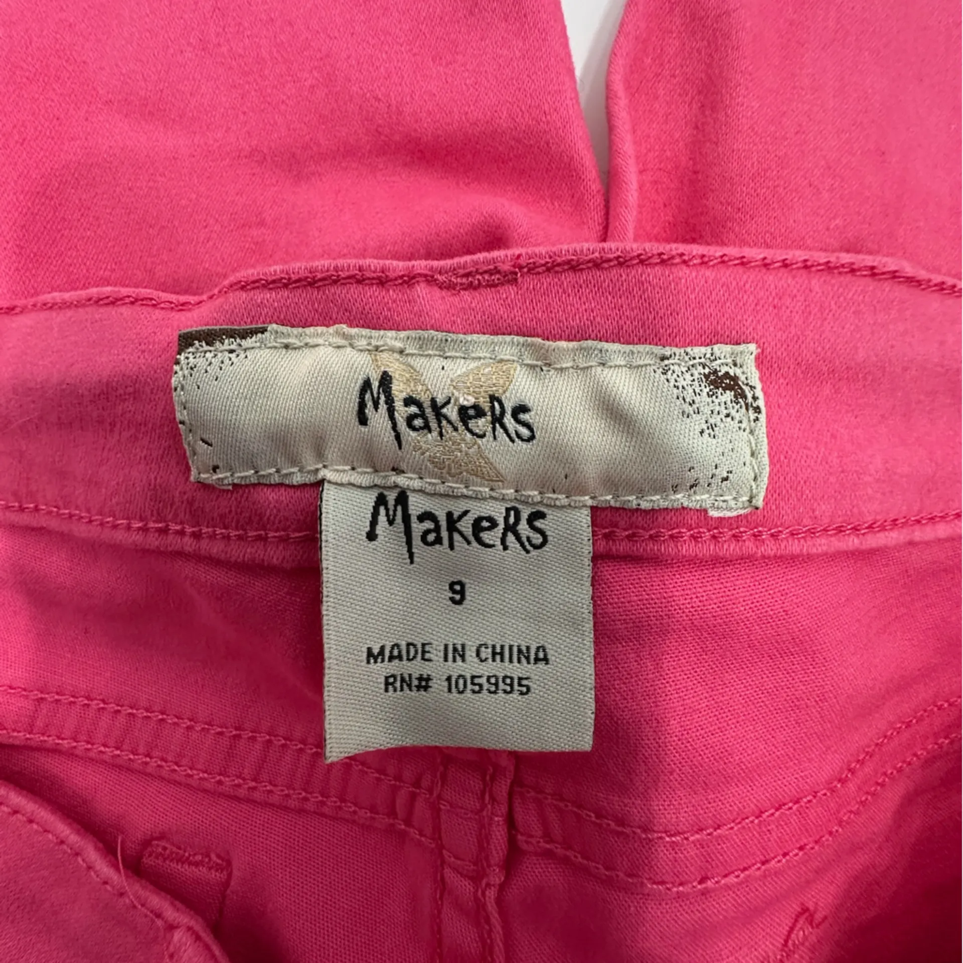 Makers Hot Topic Hot Pink Skinny Jeans Y2K Deadstock Size 9 Juniors - Image 9