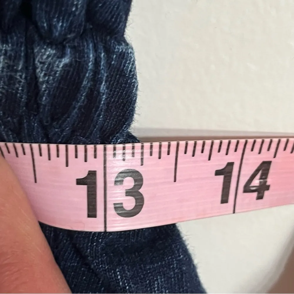 Women’s White Birch The Right Track Flutter Sleeve Mini Dress Size Large Blue - Image 9