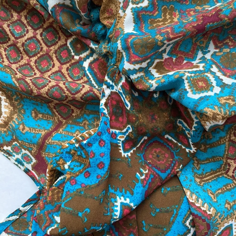 Show Me Your Mumu ‘Rosarita’ off the ruffle shoulder romper, size medium - Image 3