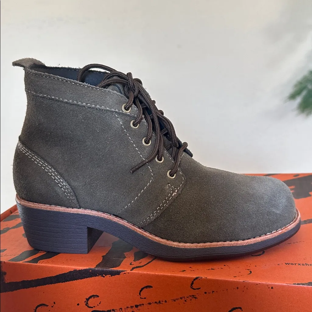 Worx by Red Wing Steel Toe Chukka Boots Lace Up 5124 size 6 Gray - Image 2