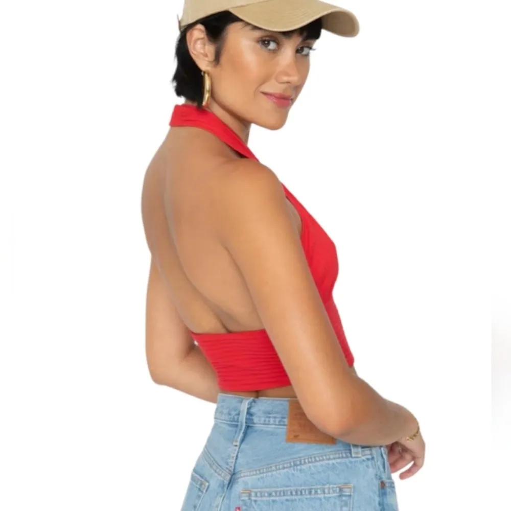 Callahan‎ x Revolve Mimi Tank Red Cropped Ribbed Top - Image 4