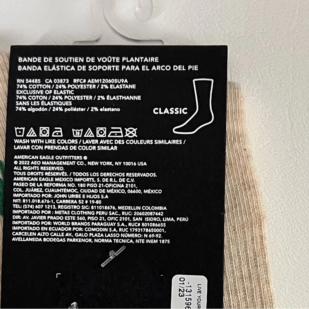 American Eagle Classic Palm Print Socks Accessories - Image 3