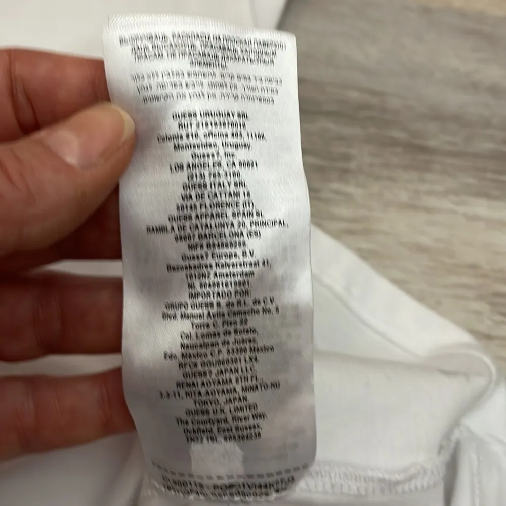 White Short Sleeve Round Neck Women’s Tee with Eyes, Pearls & Gems Medium - Image 15