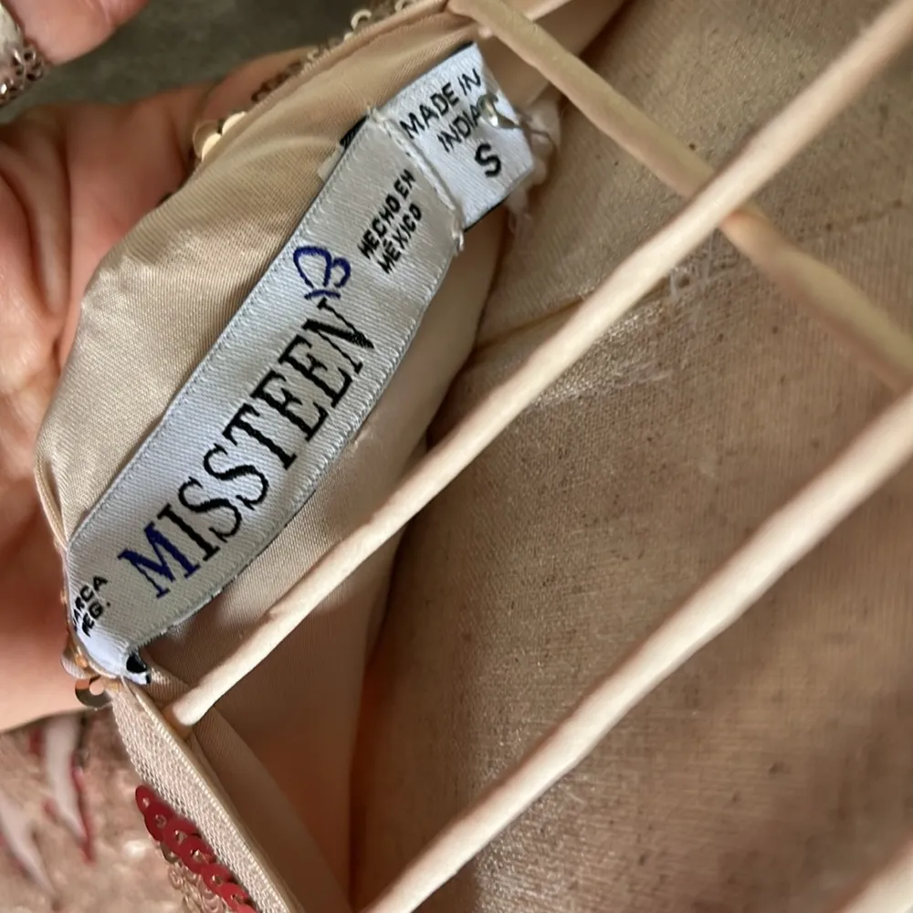 MissTeen Rose Gold Sequin Party Dress - Image 3