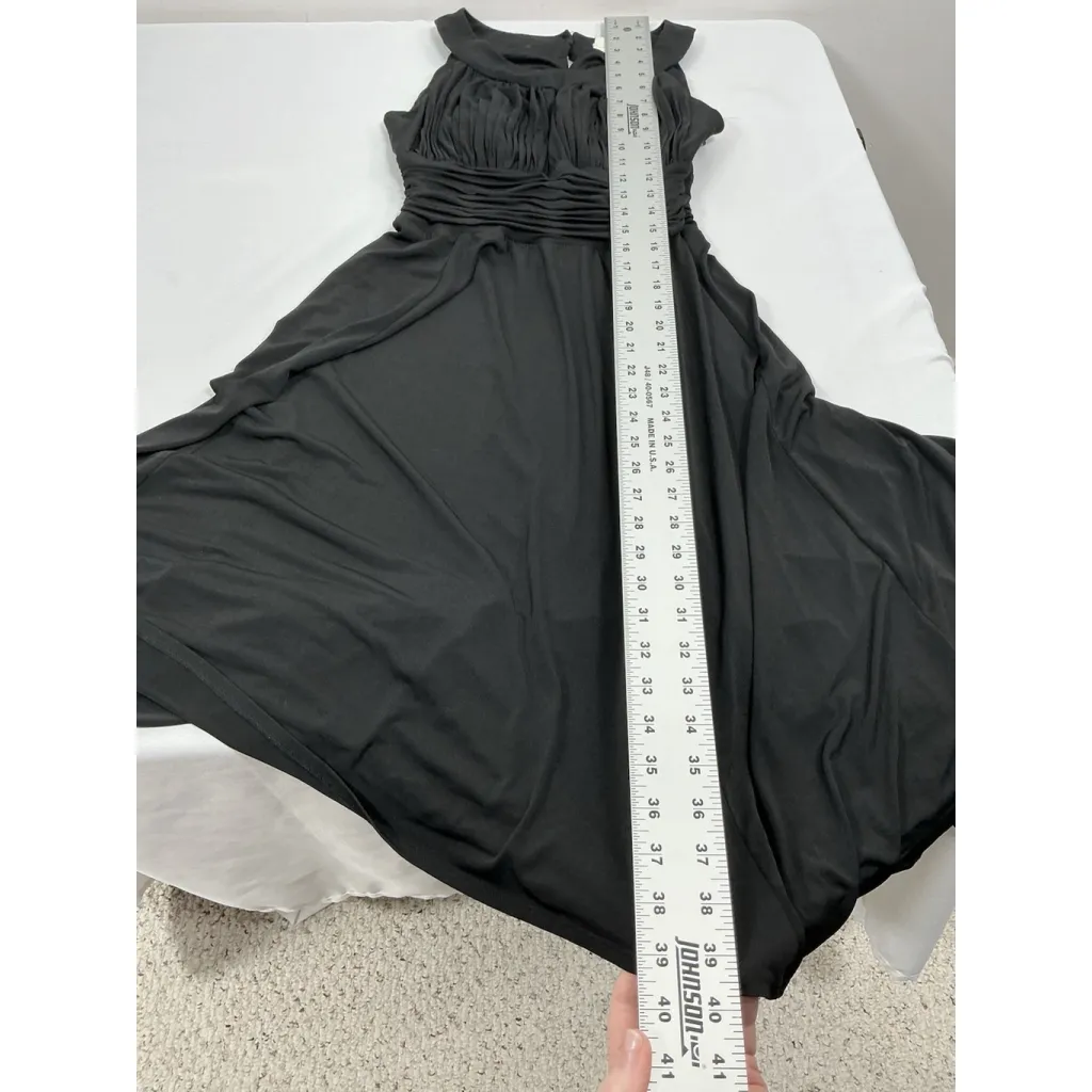 Womans Sangria Fit And Flare Party Dress 10 Black Side Zip Lined Sleeveless - Image 8