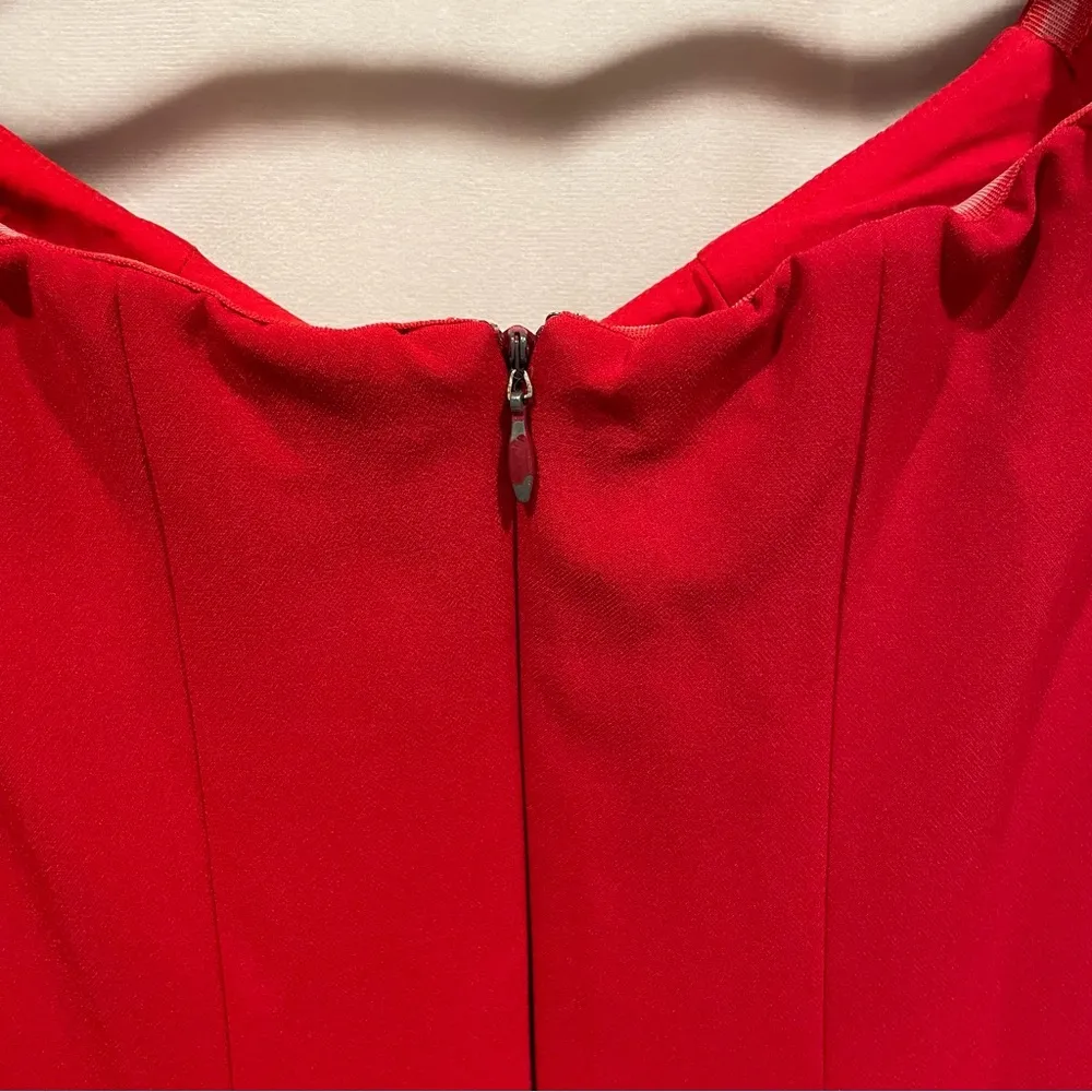 Stunning Nicole Miller Collection off the shoulder red maxi mermaid gown dreamy - Image 8