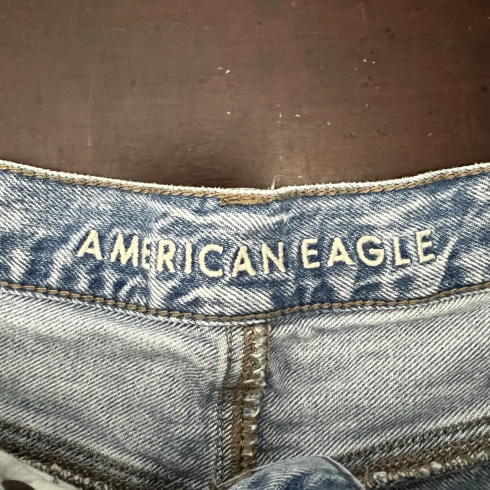 American‎ Eagle Mom Jean Shorts Distressed Blue Denim High Rise Women’s Size 6 - Image 7