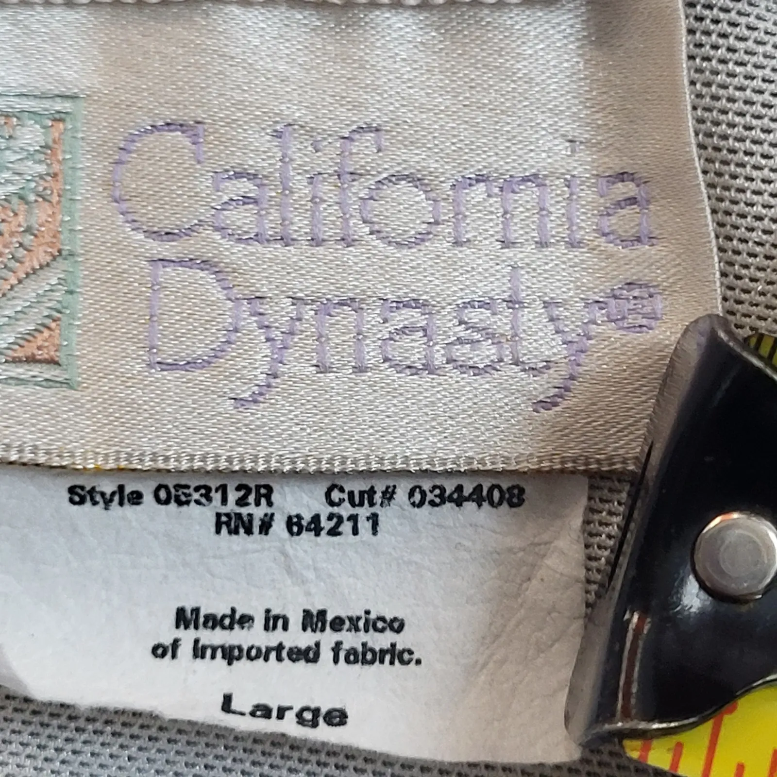 Vintage California Dynasty White Satin Lace Top Cami Fairy Sheer 80s Size Large - Image 4