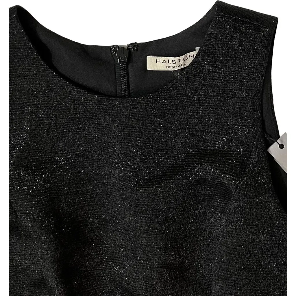 $475 NWT Halston Heritage 4 Mini Dress Cut Out Fit & Flare Black Cocktail Party - Image 7