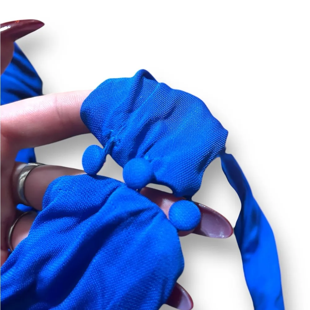 NBD | Revolve Eames Halter Neck Bodycon Midi Cocktail Dress Royal Blue Size XS - Image 12