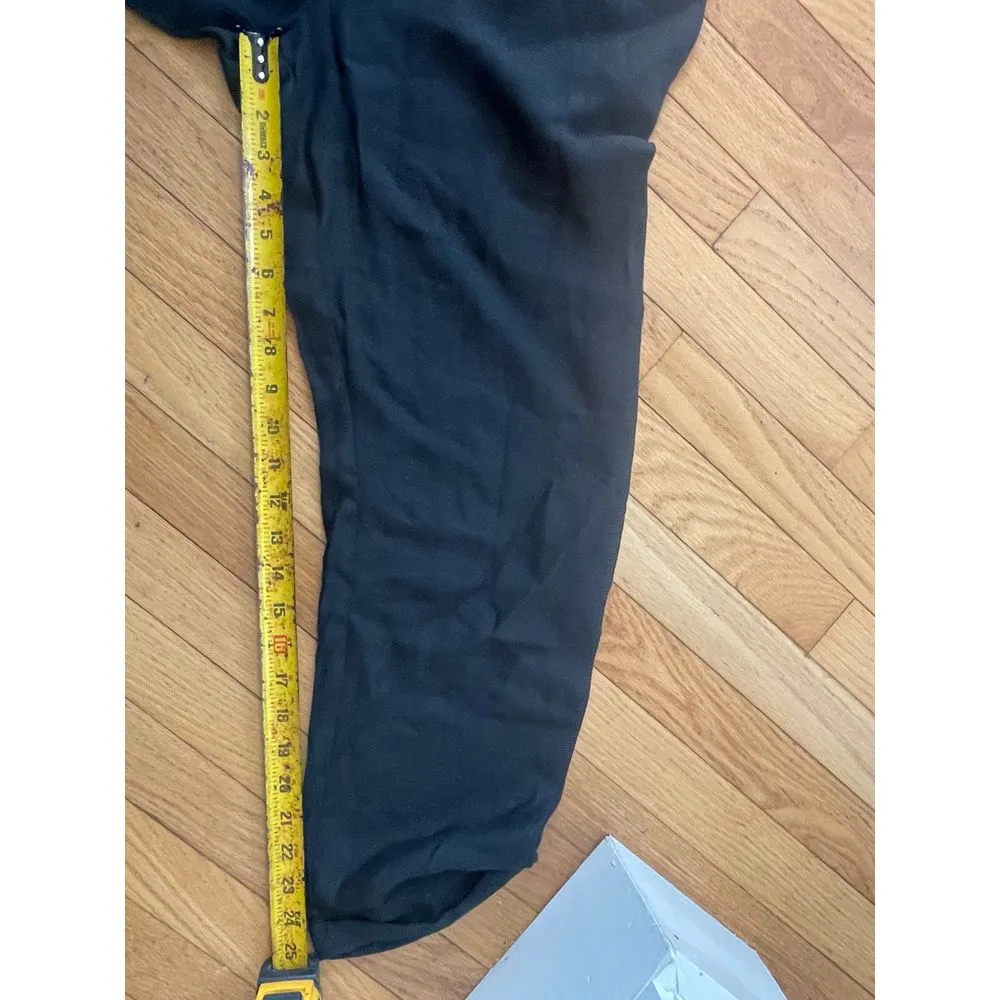 Women's Sans Souci black paper‎ bag pants size small - Image 5