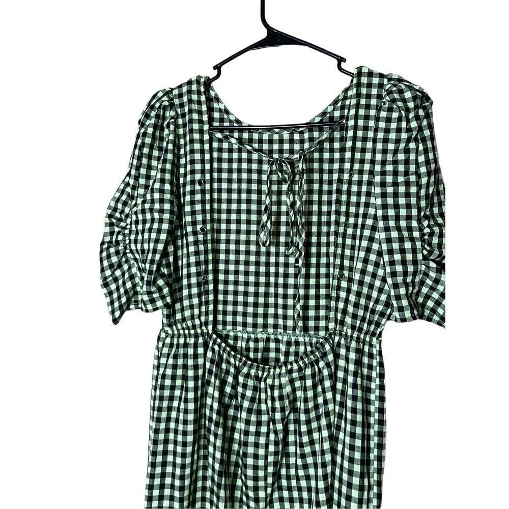 Cider ‎ Check Pattern Open Back Maxi Dress - Image 5