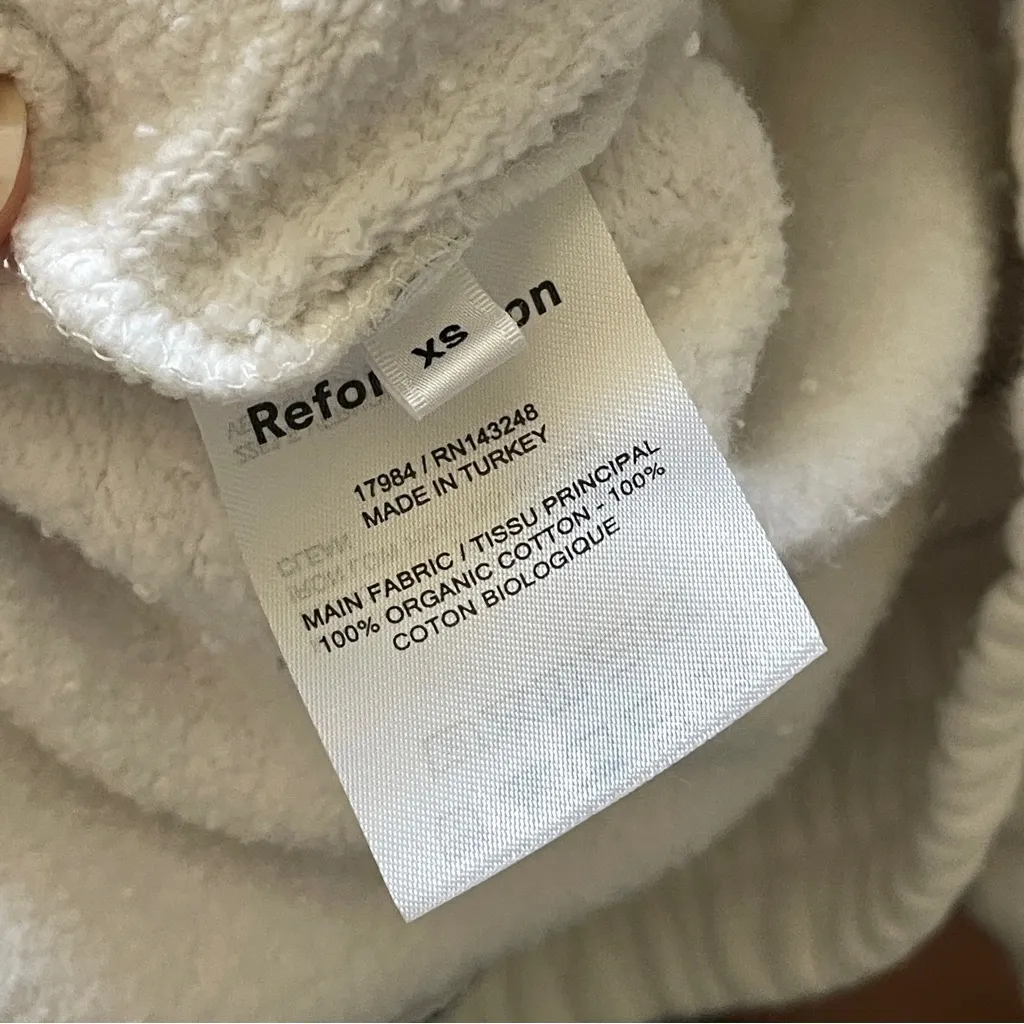 Reformation Sweat Shorts organic cotton womens White (xsmall) classic athleisure - Image 7