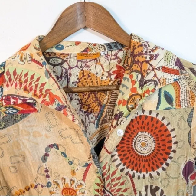 Roberta Freymann - Garden Floral Print Long Sleeve Dress - Image 3