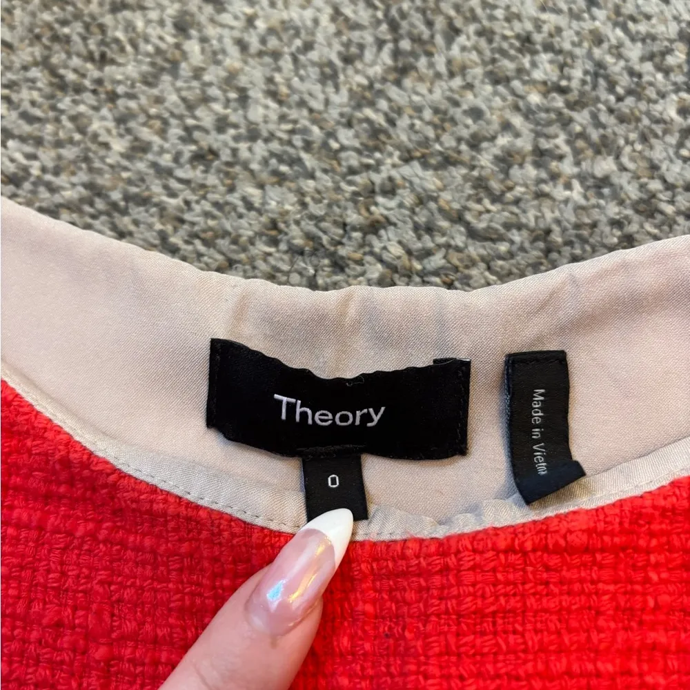 Theory Ballerina Neckline Mini Dress in Cotton Tweed - Image 3