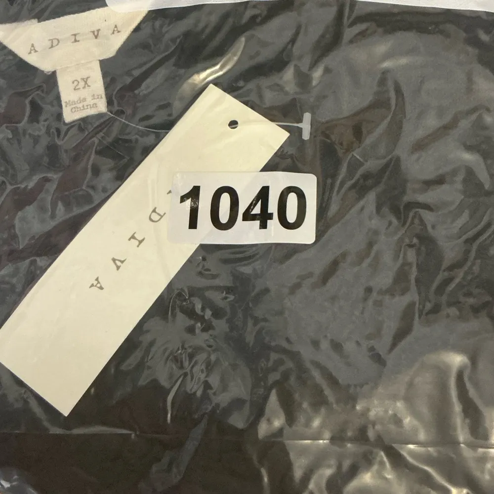 Adiva Black Ruffled Bib Collar Blouse Size 2X - Image 4