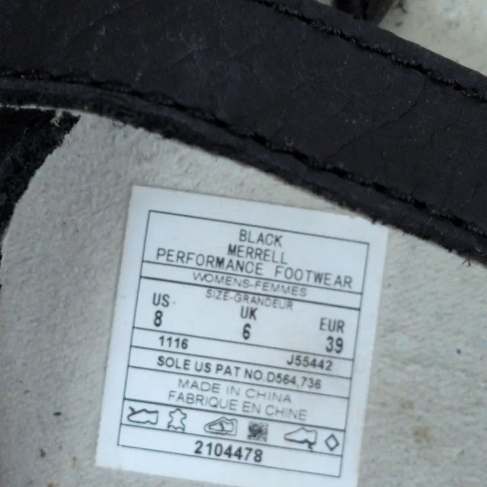 MERRELL Women's Revalli Aura Wedge Strappy Black Leather Sandal Size 8 - Image 2