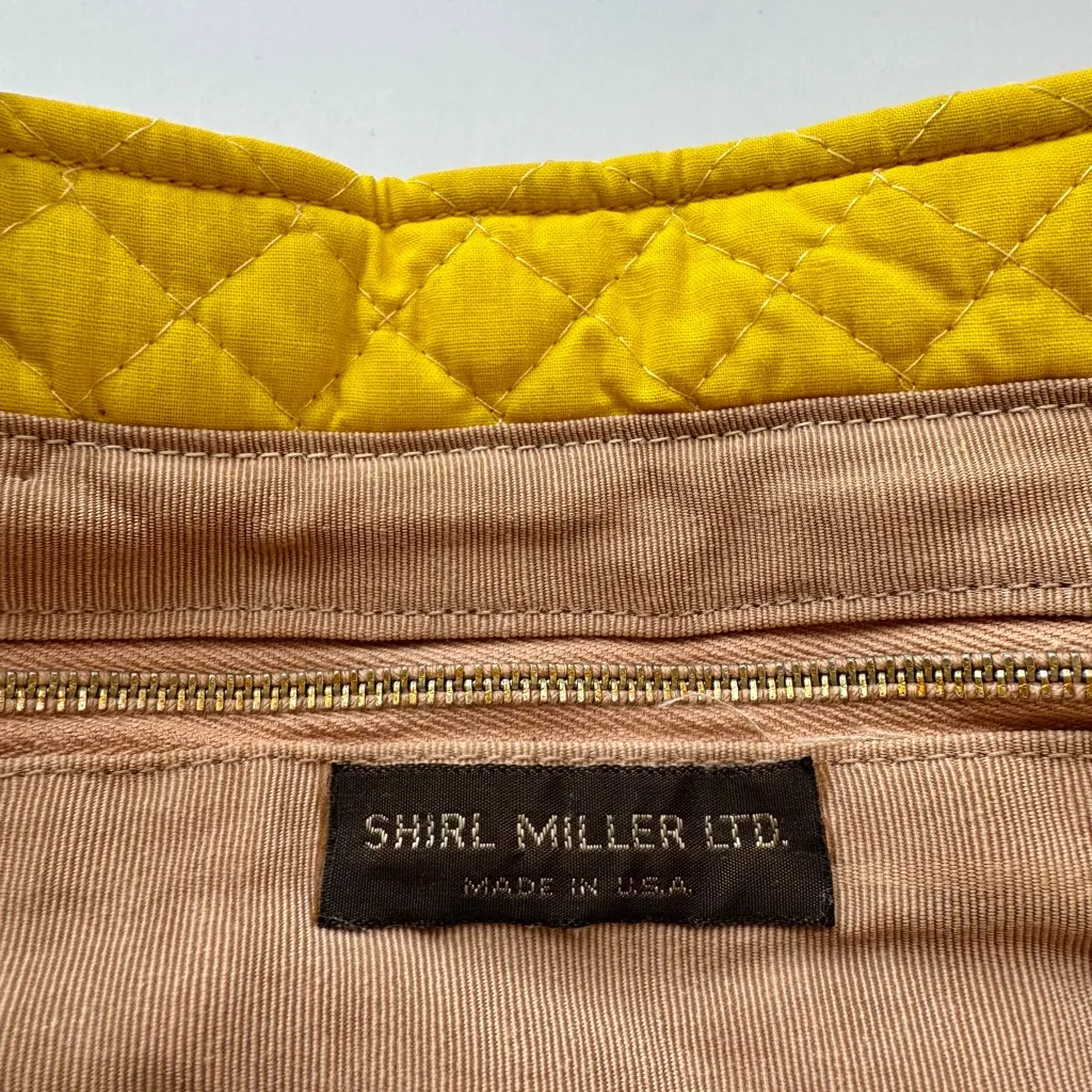 Shirl Miller Ltd. USA Sunny Yellow Parrot Embroidered Tote Bag - Image 9