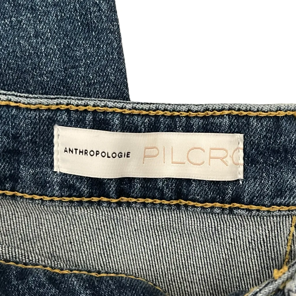 NWT ANTHROPOLOGIE Pilcro High Rise Distressed Slim Straight Denim Jeans 29 - Image 14
