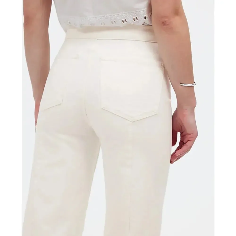 Madewell The Emmett Wide Leg Crop Jean Welt Pocket High Rise White US 26 NWT - Image 5