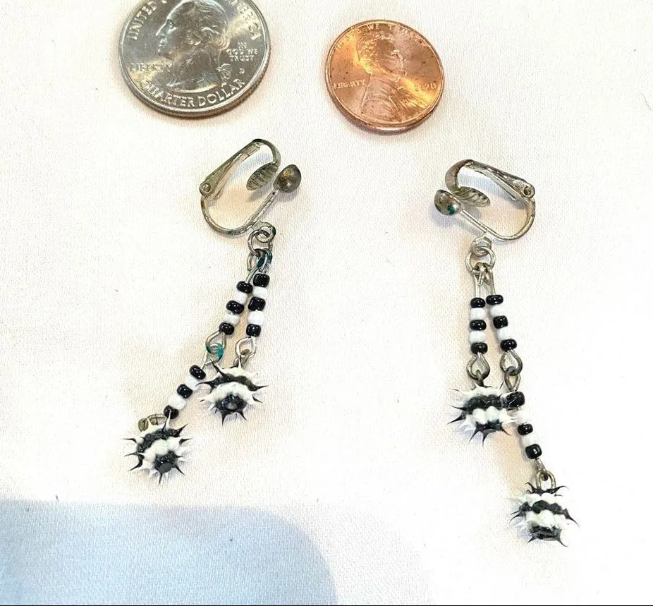 Y2K punk gothic clip on earrings - Image 2