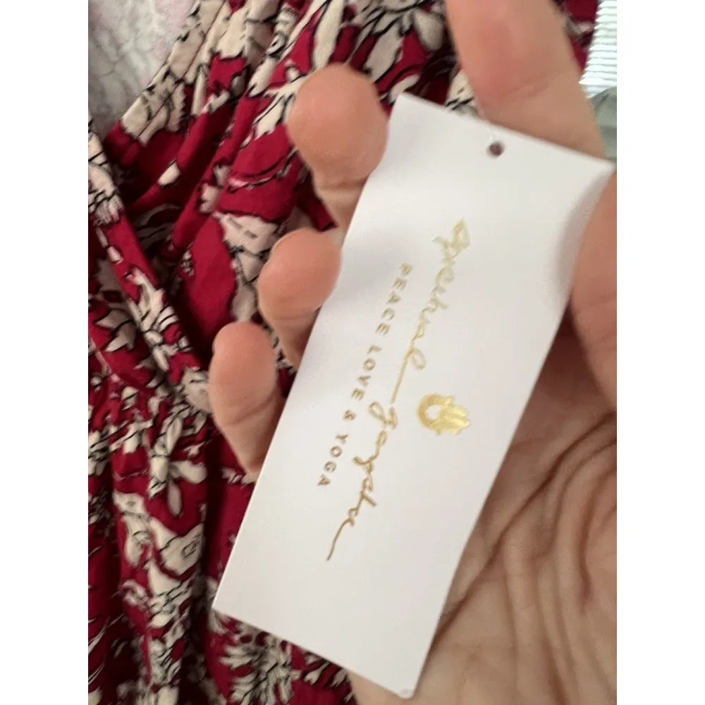 Spiritual Gangster Goddess Gang Romper Red Floral Womens Size XS / NWT - Image 4