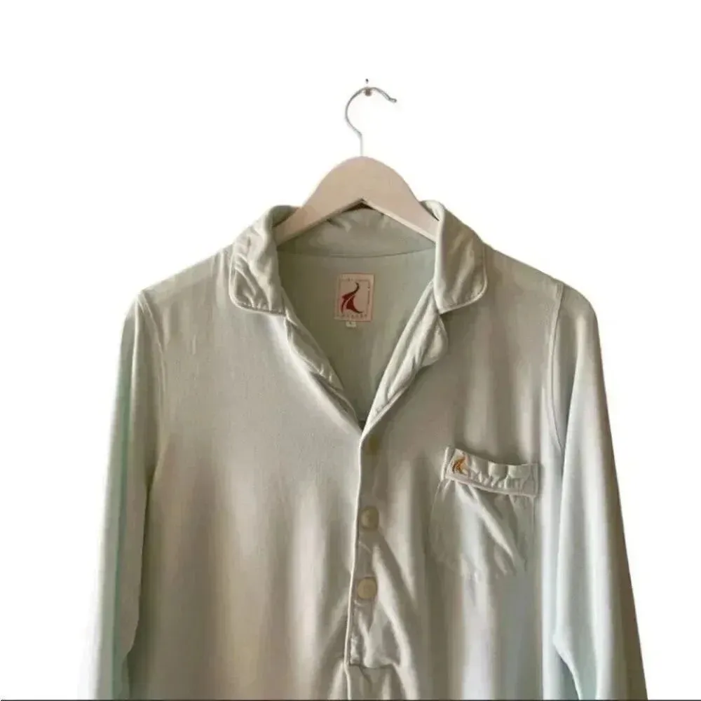 Texere Ligt Green Viscose Jersey Knit Nightshirt Pajama SZ L Green Size L - Image 3