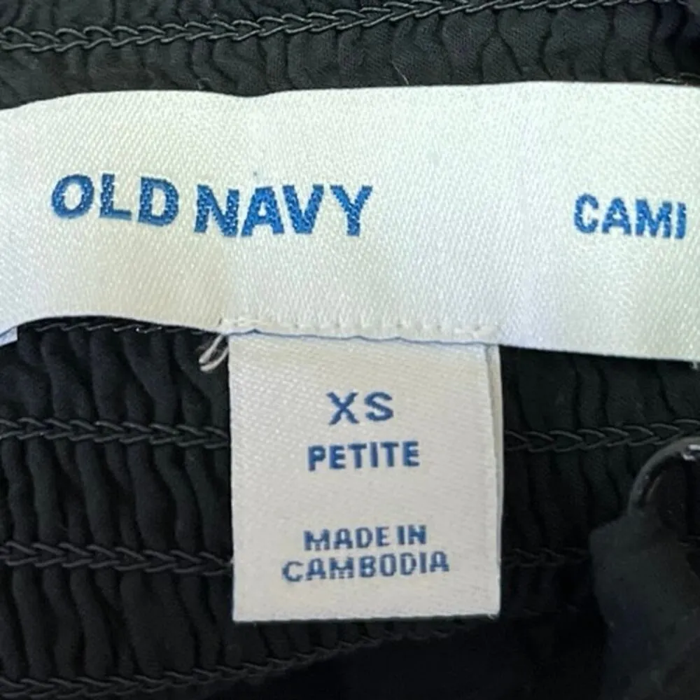 Old Navy Women's Black Sleeveless V Neck Smocked A Line Mini Dress Size XS - Image 4