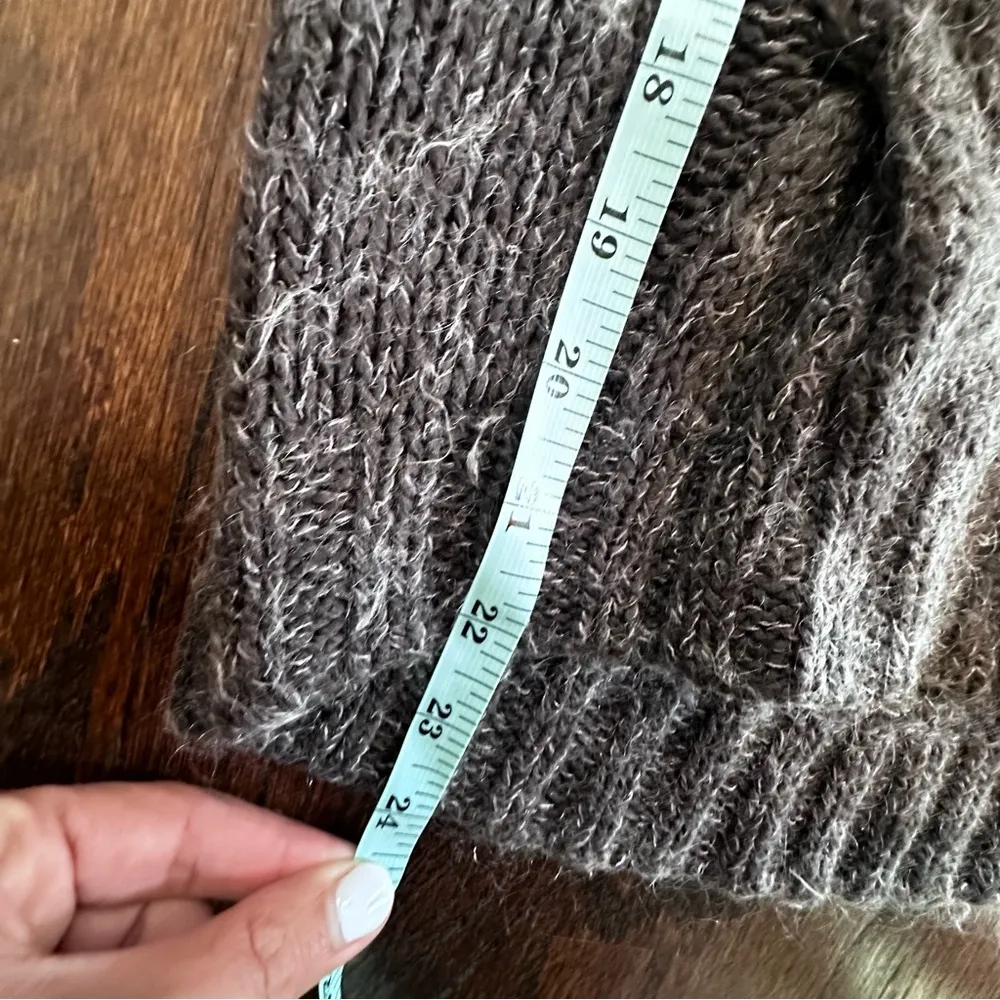 THEORY Bramsy Airmix Dark Gray Cable Knit Chunky Sweater Size Small 1357 - Image 8