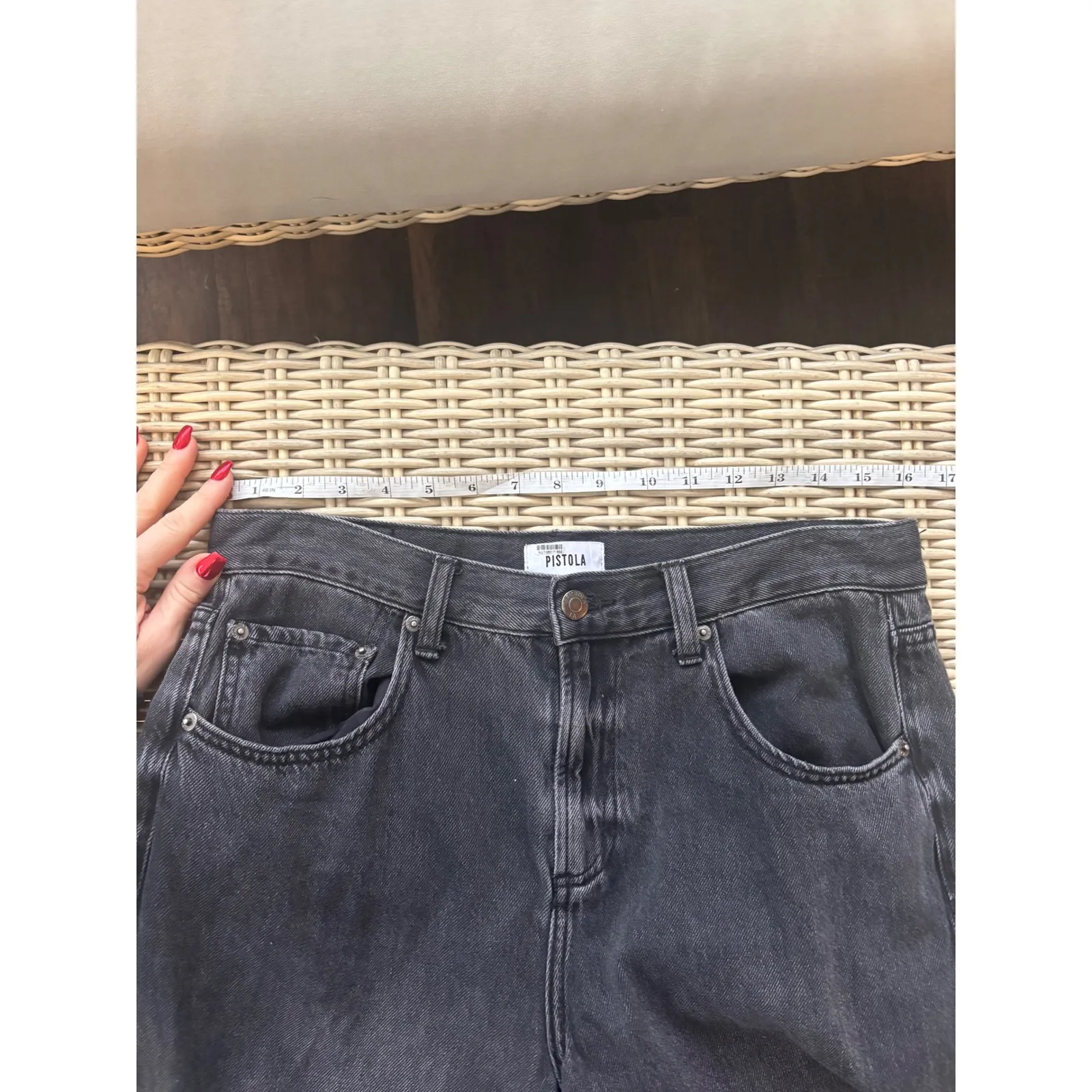 PISTOLA Jadyn Cotton and Lyocell Blend Wide Leg Jeans 29 grunge boho minimalist - Image 8