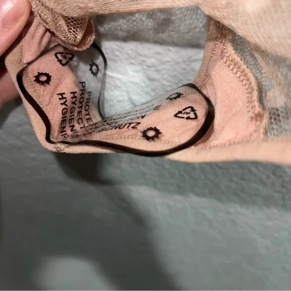 Mina Lisa Clip Dot Bustier & High Rise Panty Set Pink Size M - Image 3