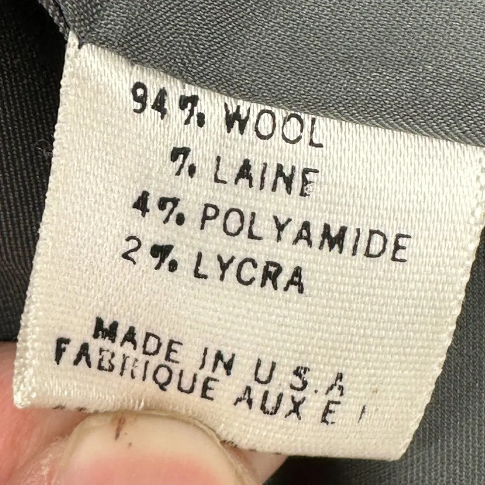 Theory | Size 8 | Wool Tailored Fit Two-Button Lined Grey Blazer Jacket - Image 10