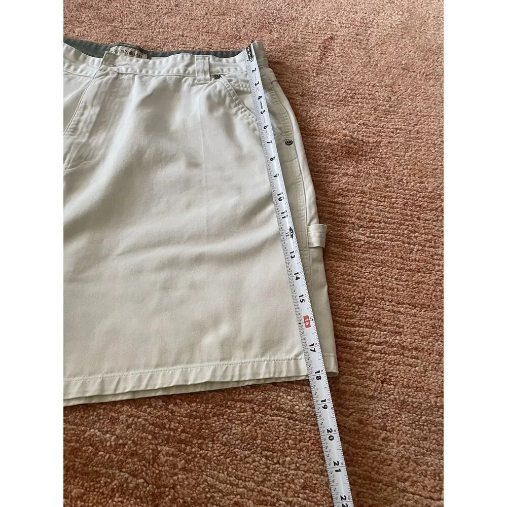 Vintage Mountain Lake Ivory Carpenter Shorts Women’s 18 Cotton Utility Pockets - Image 5