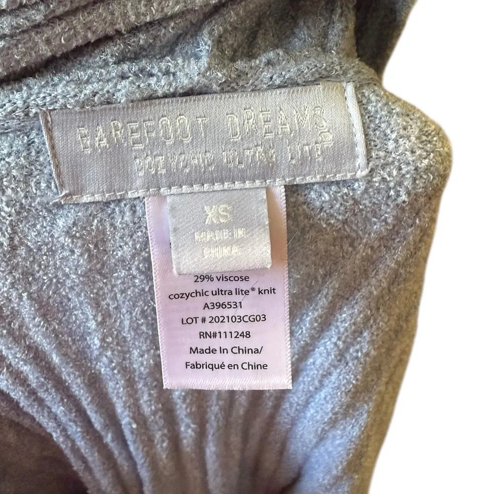 Barefoot Dreams Icy Blue CozyChic Ultra Lite Oasis Ribbed Comfy Lounge Cardigan - Image 5