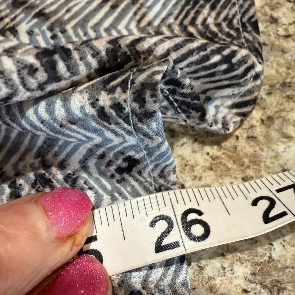 Veronica M  Brown and Blue Blouse - Image 5