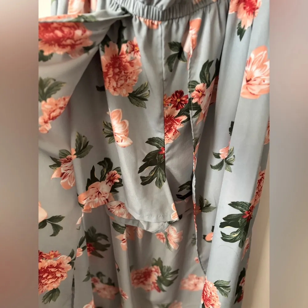 Pink Floral & blue Skort Short sleeve Dress XL - Image 3