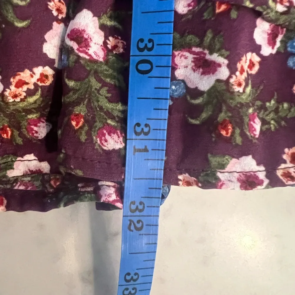 Francesca's Mi Ami Penelope Cute Purple Floral Ruffles Mini Dress Size XXS - Image 12