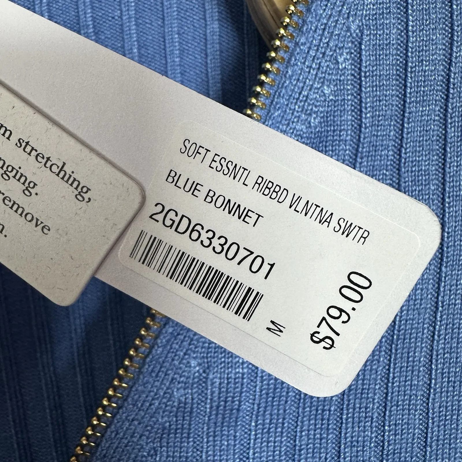 NEW Soft Surroundings Essential Ribbed Valentina Sweater Size Medium Blue Bonnet - Image 6